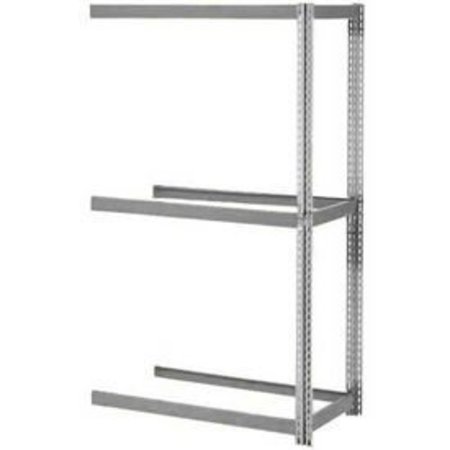 GLOBAL EQUIPMENT Expandable Add-On Rack 36x24x84, 3 Levels No Deck 1500lb Cap Per Level, GRY 716334